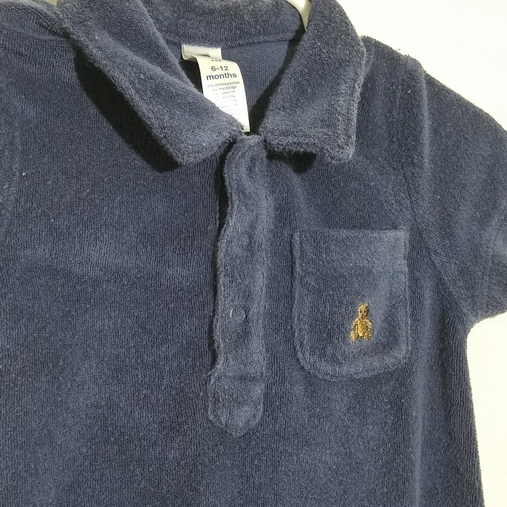 Gap Terry Bear Romper Polo 6-12m